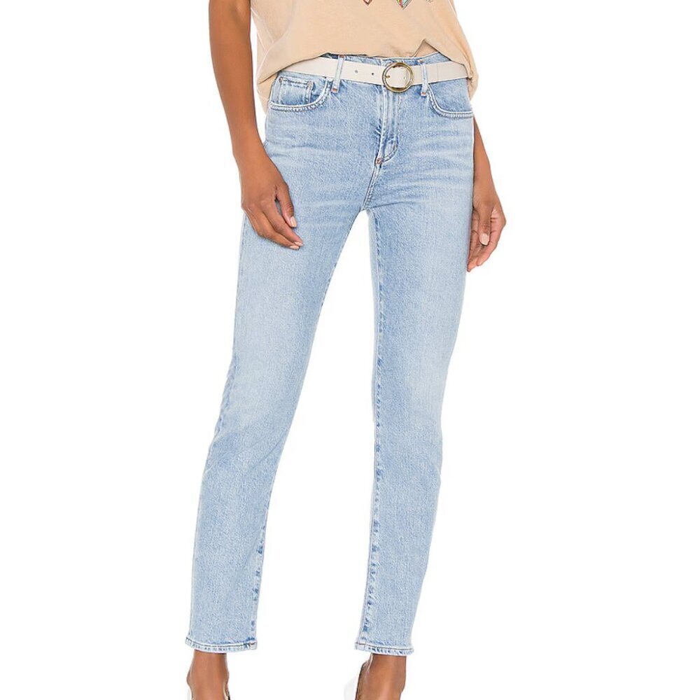 Agolde Toni Jeans Mid Rise Skinny Denim Jean Pants Daylight Light Blue Size 28